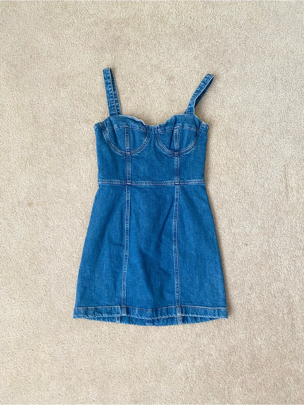 Reformation Nikki Denim Bustier Dress